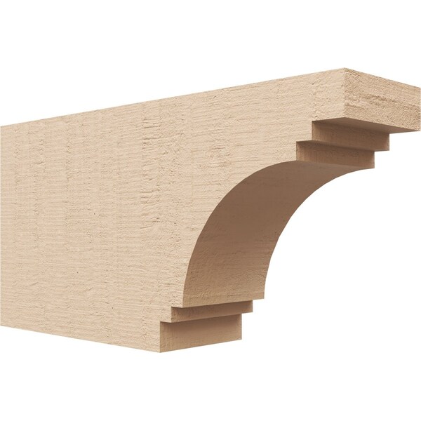 Ekena Millwork 4in. W x 8in. H x 16in. L Pescadero Woodgrain TimberThane Rafter Tail, Primed Tan RFTUR04X08X16PECRCPR - main